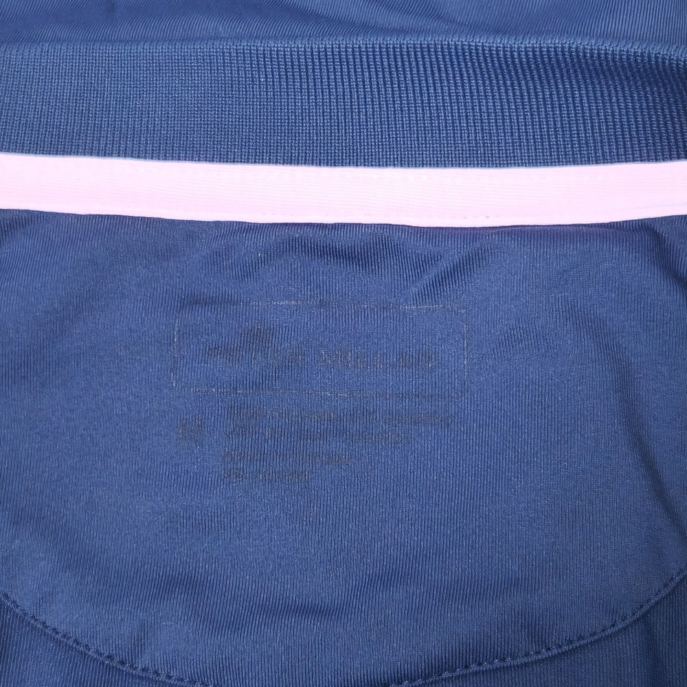Peter Millar Golf/Tennis Polo Sleeveless Zip Neck Pink Trim Embroidered Logo Med - Picture 6 of 7